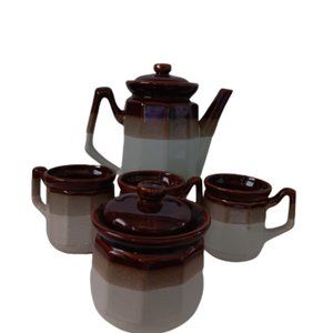 5 Pcs Stoneware Tea Coffee Set